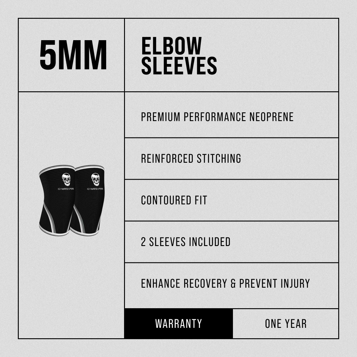 Gymreapers 5MM Elbow Sleeves