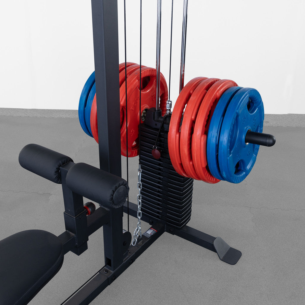 Body-Solid Lat Machine with Weight Stack