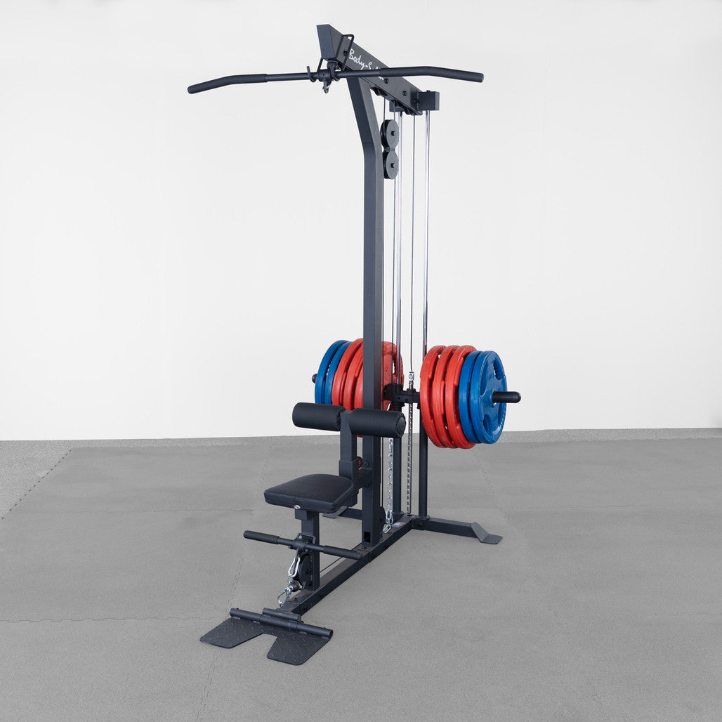 Body-Solid Lat Machine with Weight Stack