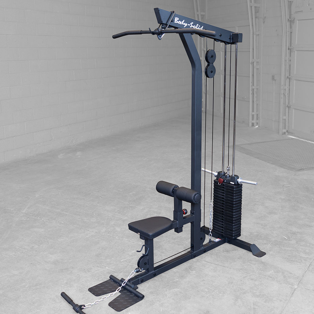 Body-Solid Lat Machine with Weight Stack