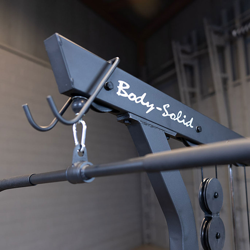 Body-Solid Lat Machine with Weight Stack