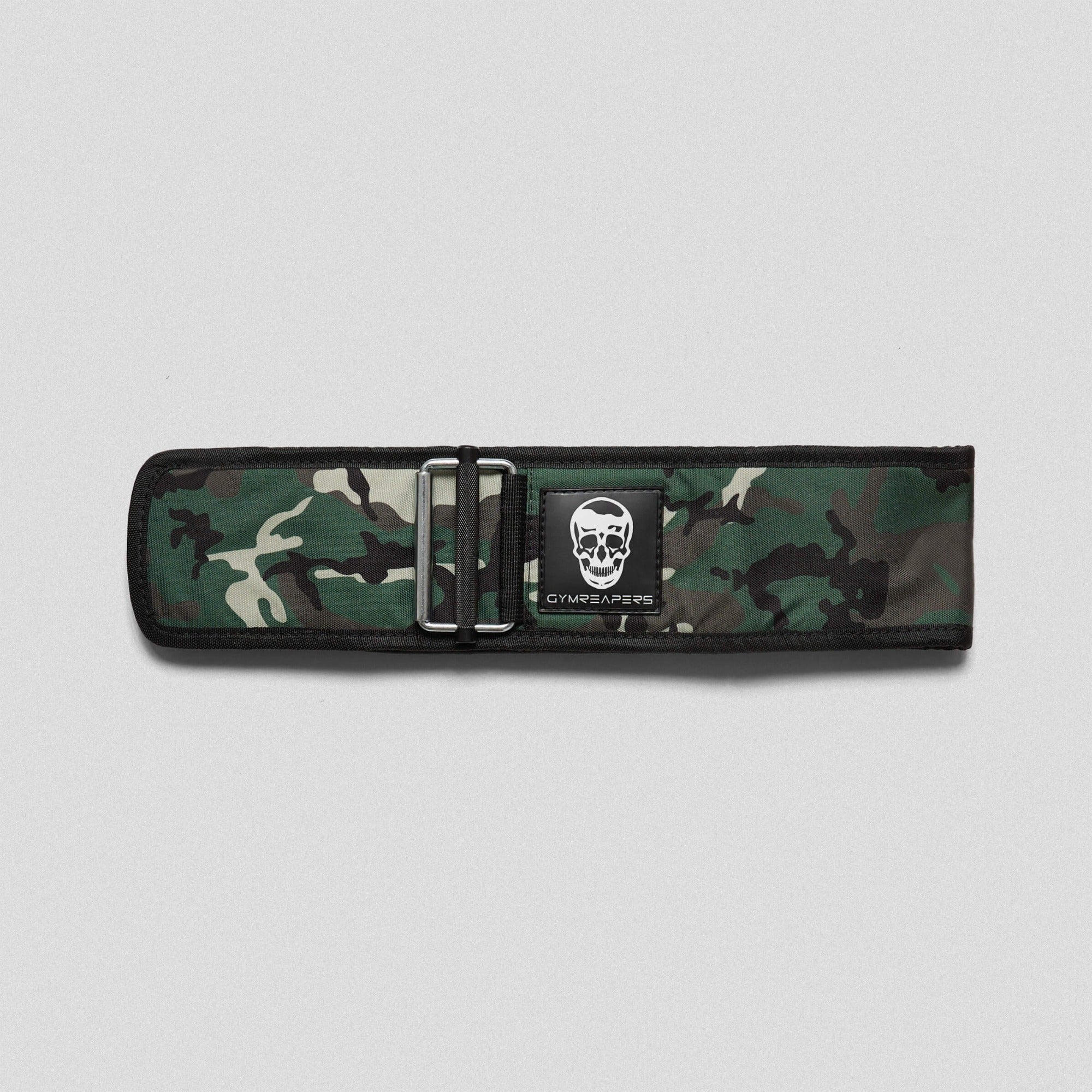Quick Locking Weightlifting Belt | Premium Back Support - Woodland Camo