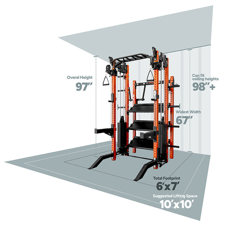 Cable training on the PRx Trident Rig functional trainer