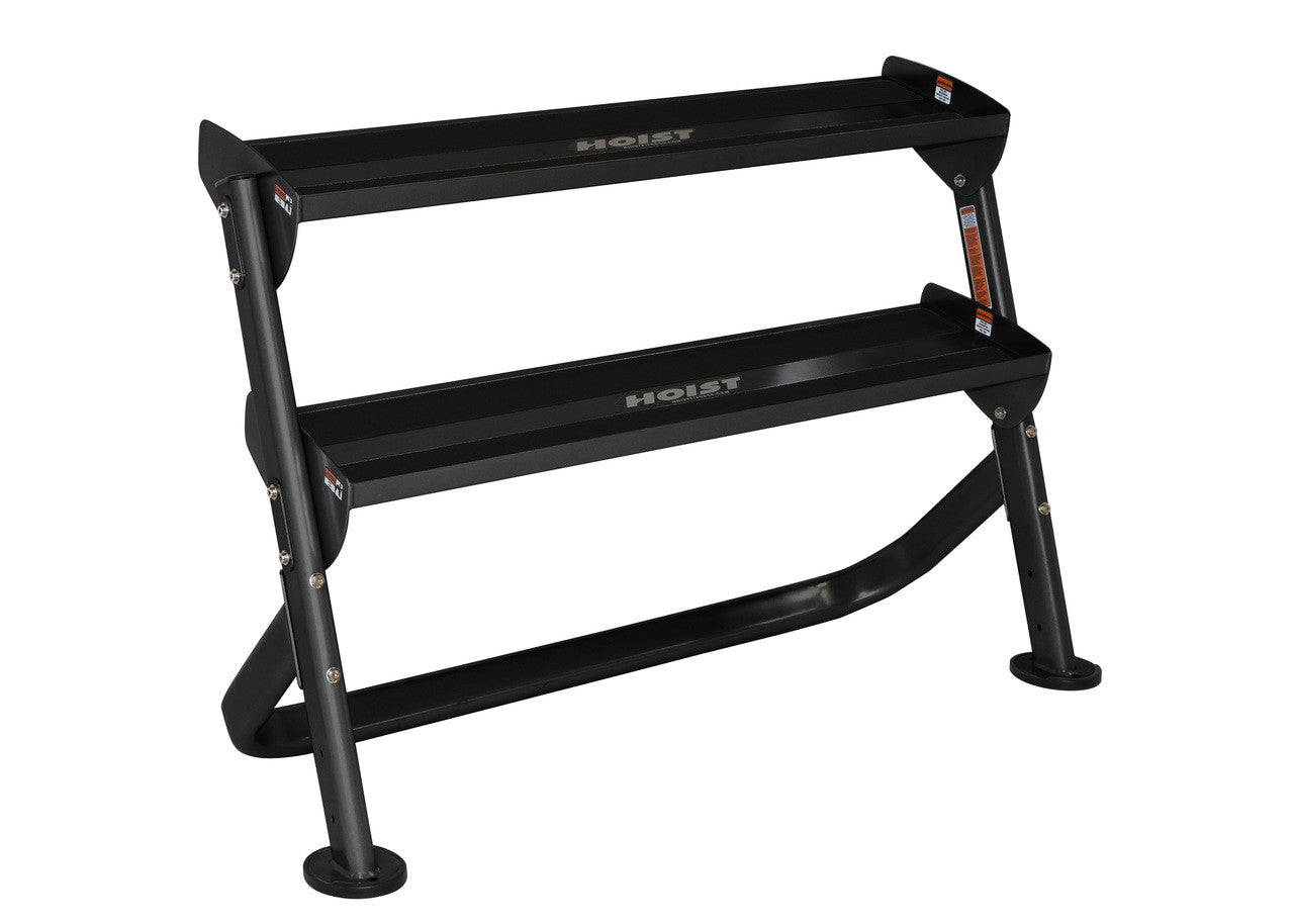 Hoist Fitness 48" Horizontal Dumbbell Rack HF 5461-48 - New Matte Black Color