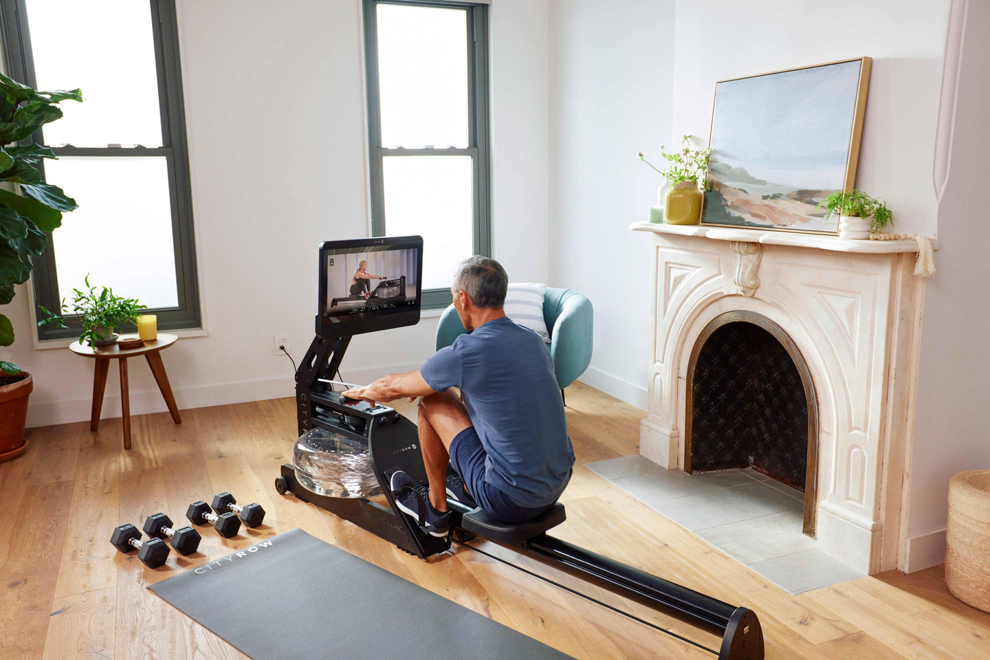 WaterRower HYBRID CityRow Connect CLUB Rowing Machine