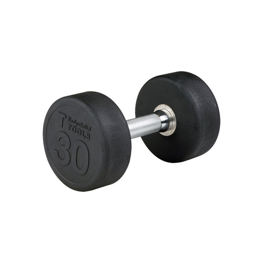 Body-Solid Premium Round Rubber Dumbbells, from 5 to 100 lb.