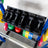 Kettlebells resting on the flat 18.75 by 13 inch usable surface of the shelf plate