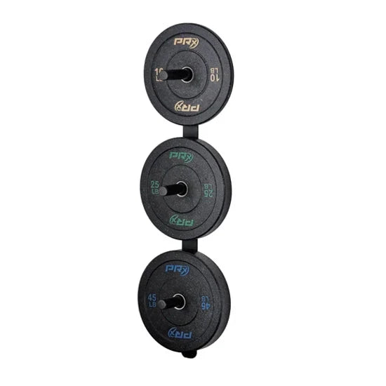 PRx 3-Peg Weight Plate Storage in black powder coat