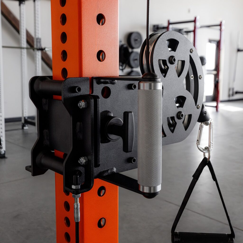 Low row performed on the Build Limitless Half Rack Functional Trainer