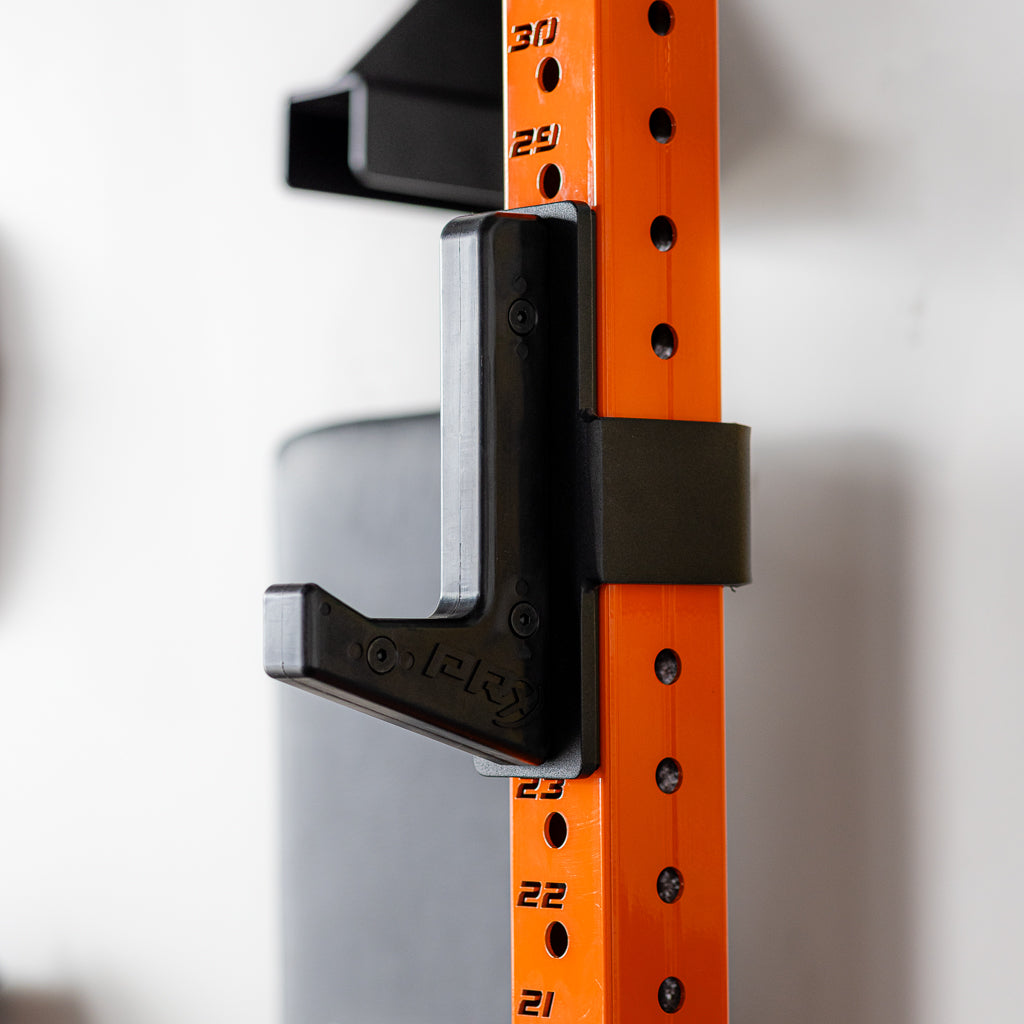 PRx 3x3 Sandwich J-Cup close up showing injection molded plastic barbell protection