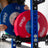 Olympic bumper plates stored on the Build Limitless Plate Shelf