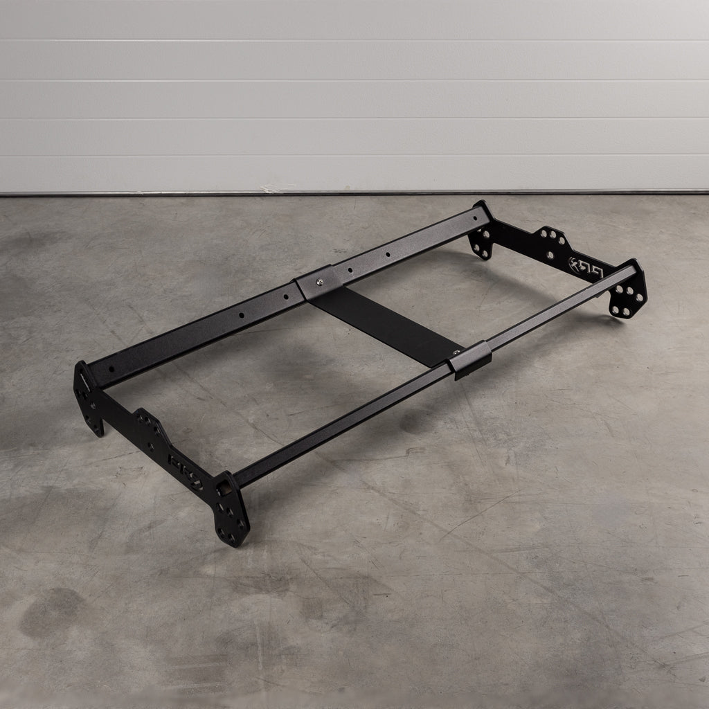 Full Build Limitless rack with multiple storage shelves installed