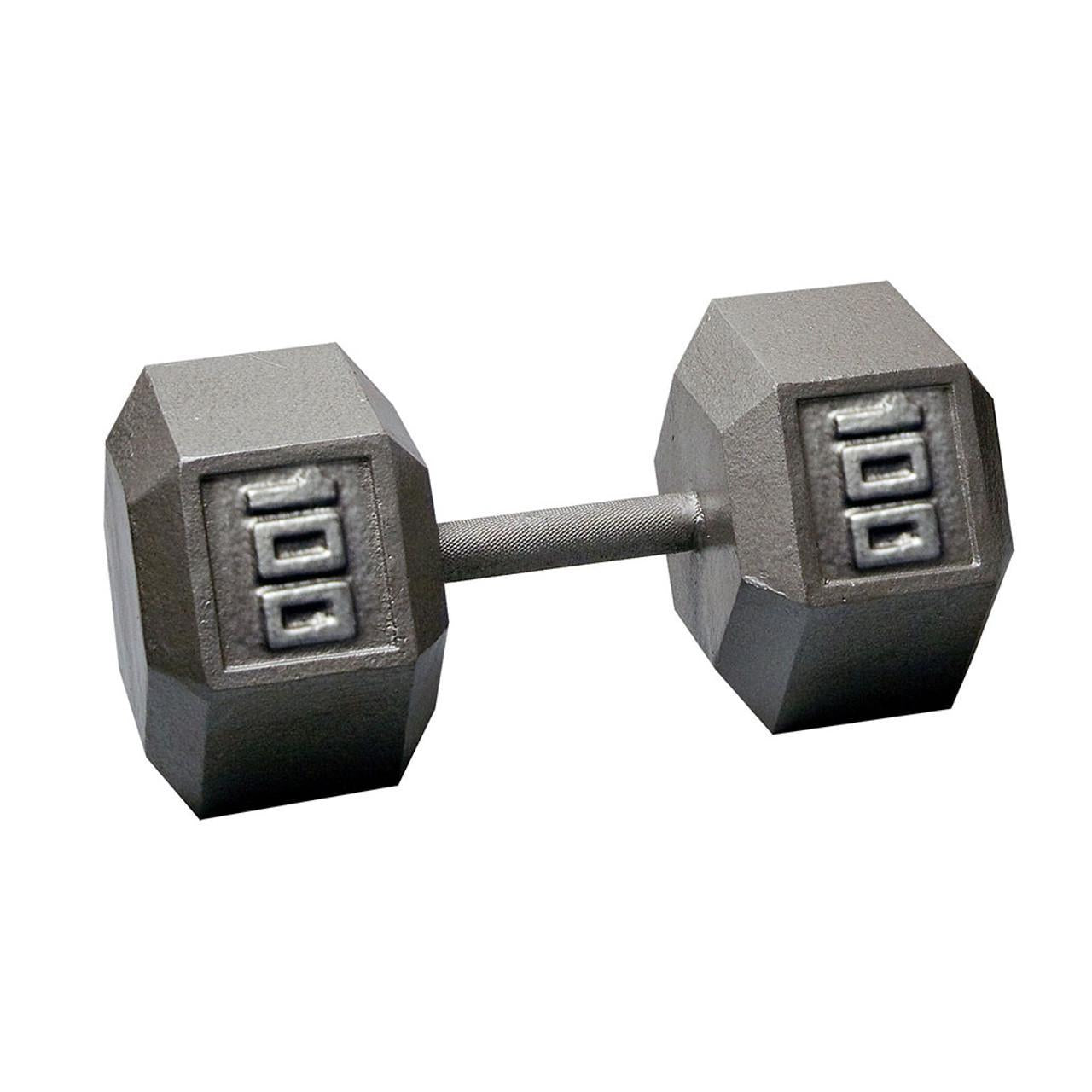 Cuerpo: Mancuernas hexagonales de hierro fundido macizo