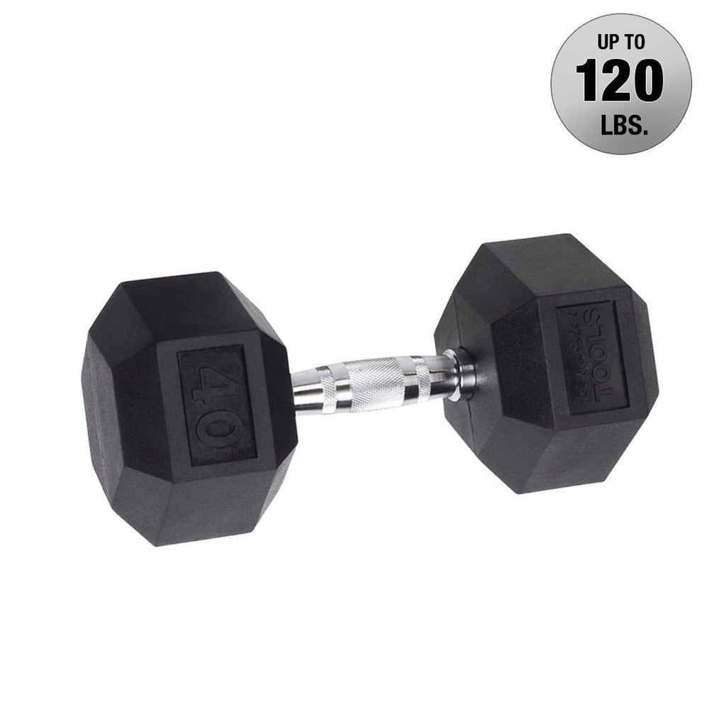 Body-Solid Rubber Hex Dumbbells
