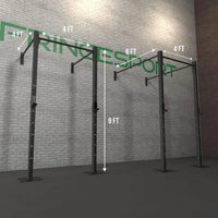 4ft Wide Wall Mount Garage Gym Rig - 3x3