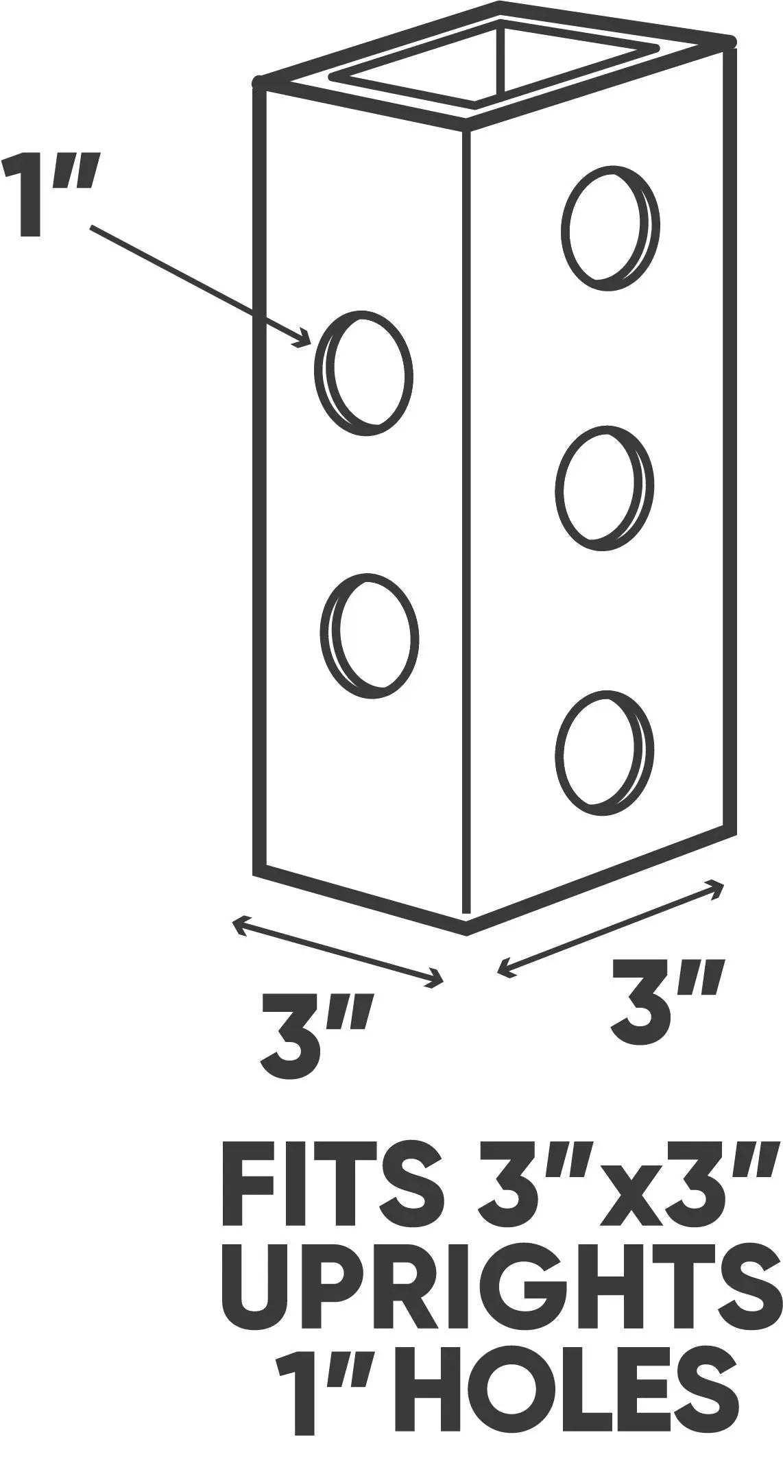 4ft Wide Wall Mount Garage Gym Rig - 3x3