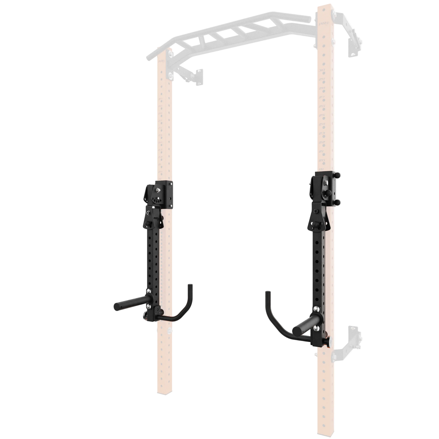 PRx Profile Halo Arms jammer arm attachment mounted on a squat rack