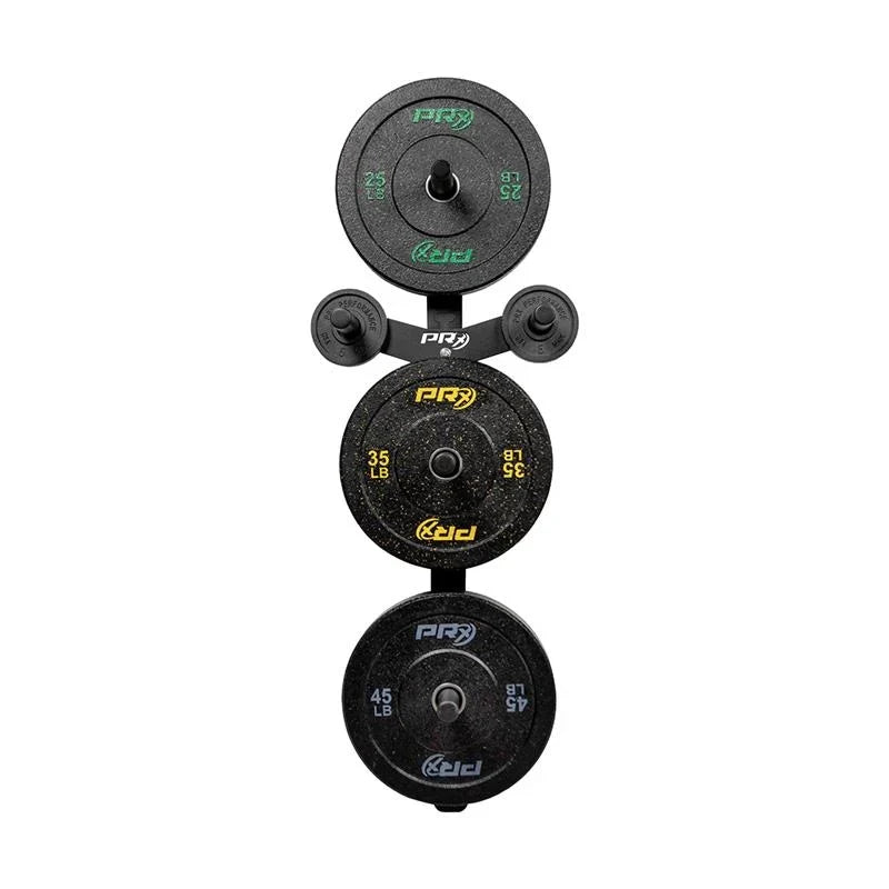 PRx Weight Plate Storage in a finished home gym