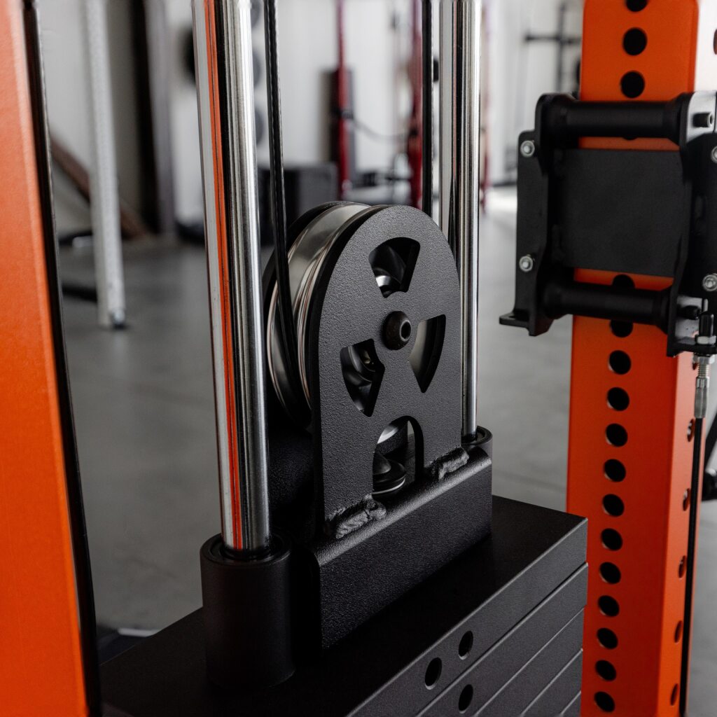Barbell squat in the Build Limitless Half Rack Functional Trainer