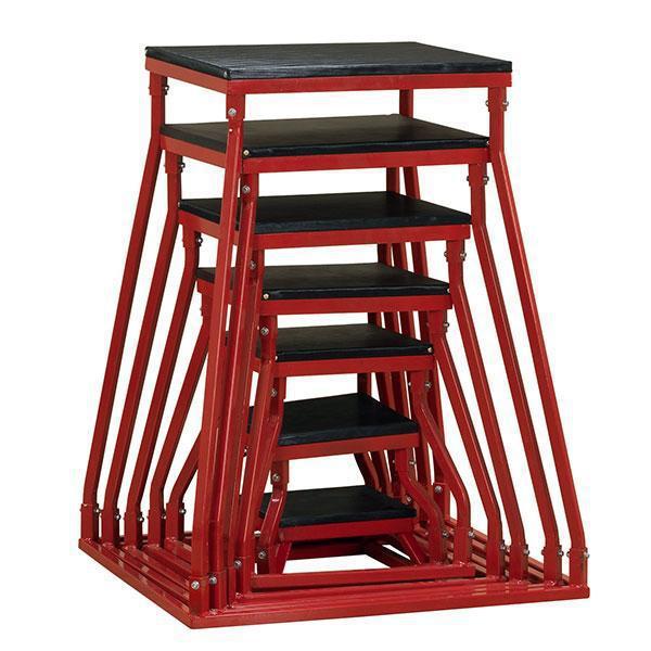 Cajas pliométricas con estructura de acero Body-Solid Tools disponibles en alturas de 6 a 42 pulgadas