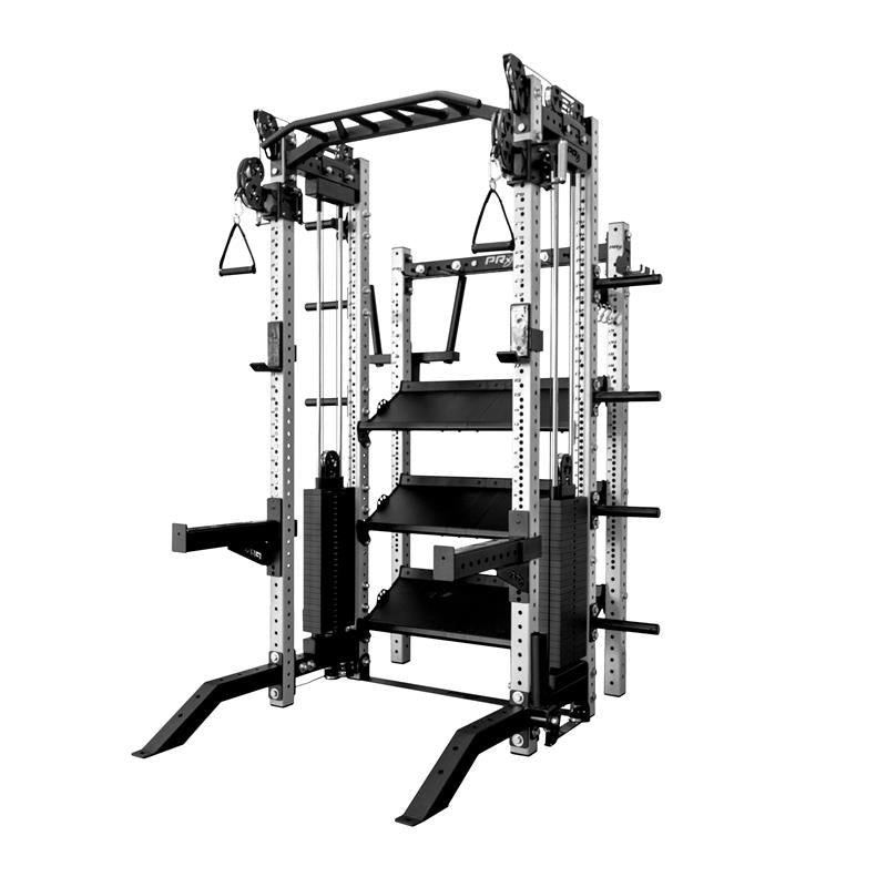 Trident Rig 250 lb weight stack and pulley detail