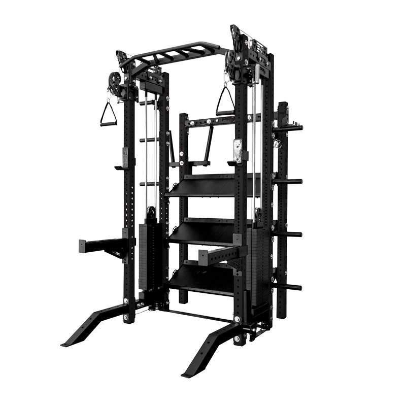 PRx Trident Rig dip station and spotter arm detail