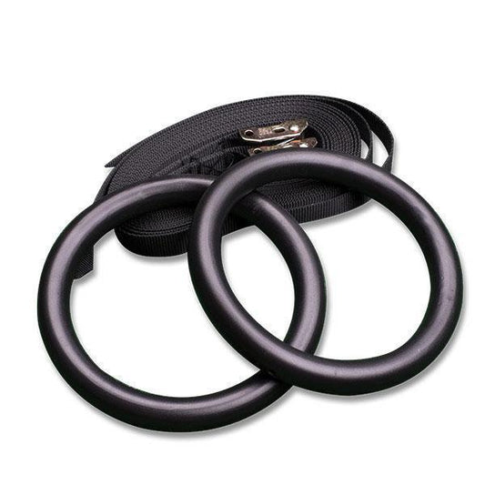 Body-Solid Tools Tubular Steel Rings with Straps