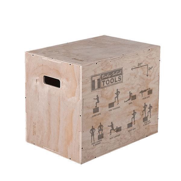 Caja pliométrica de madera de 3 vías Body-Solid Tools de 20 x 24 x 30 pulgadas