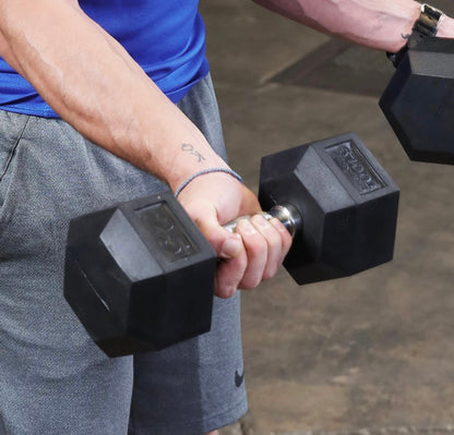 Body-Solid Rubber Coat Hex Dumbbell Sets