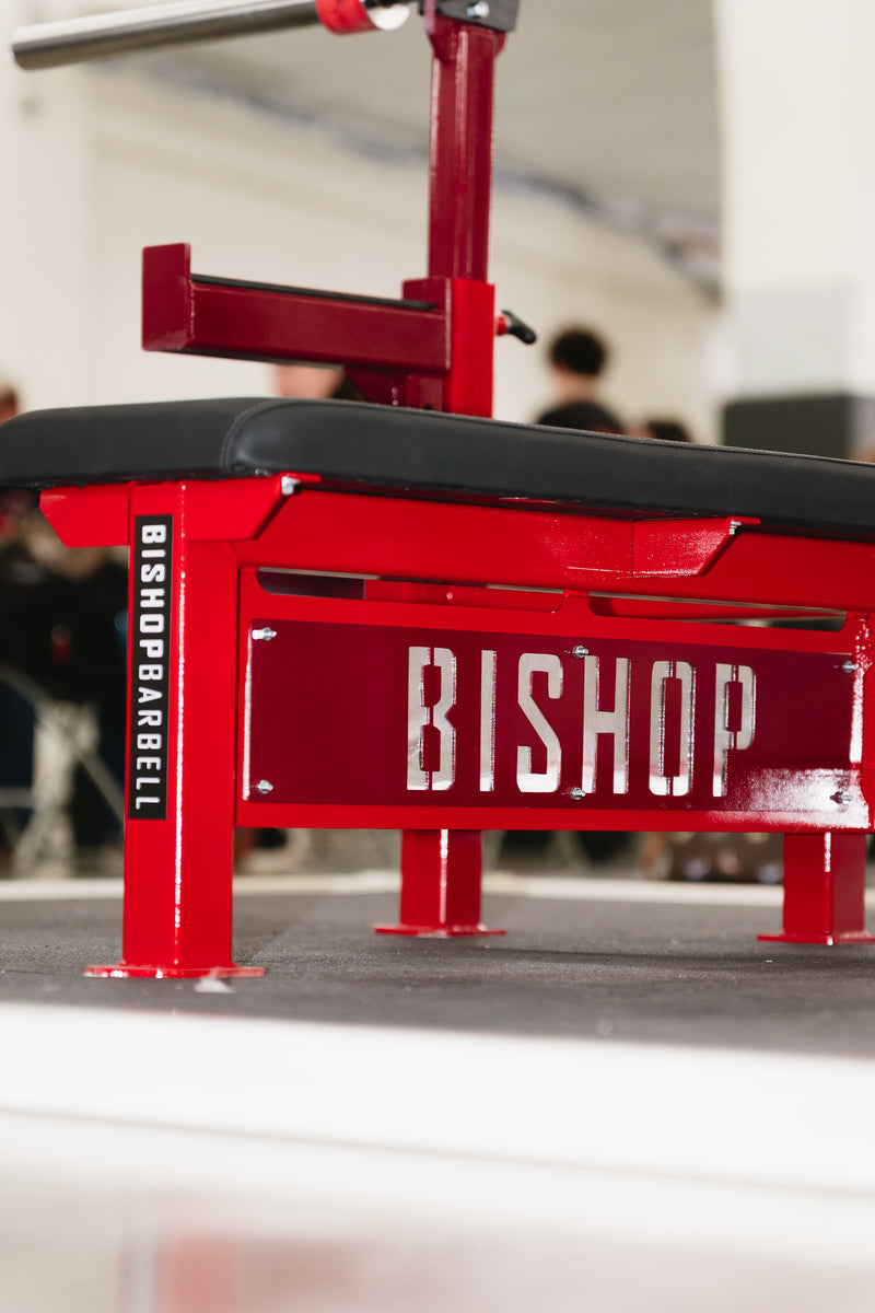 Bishop Barbell Commercial Flat Bench Press -Used once at powerlifting meet