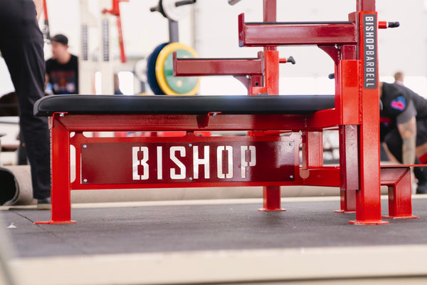 Bishop Barbell Commercial Flat Bench Press -Used once at powerlifting meet