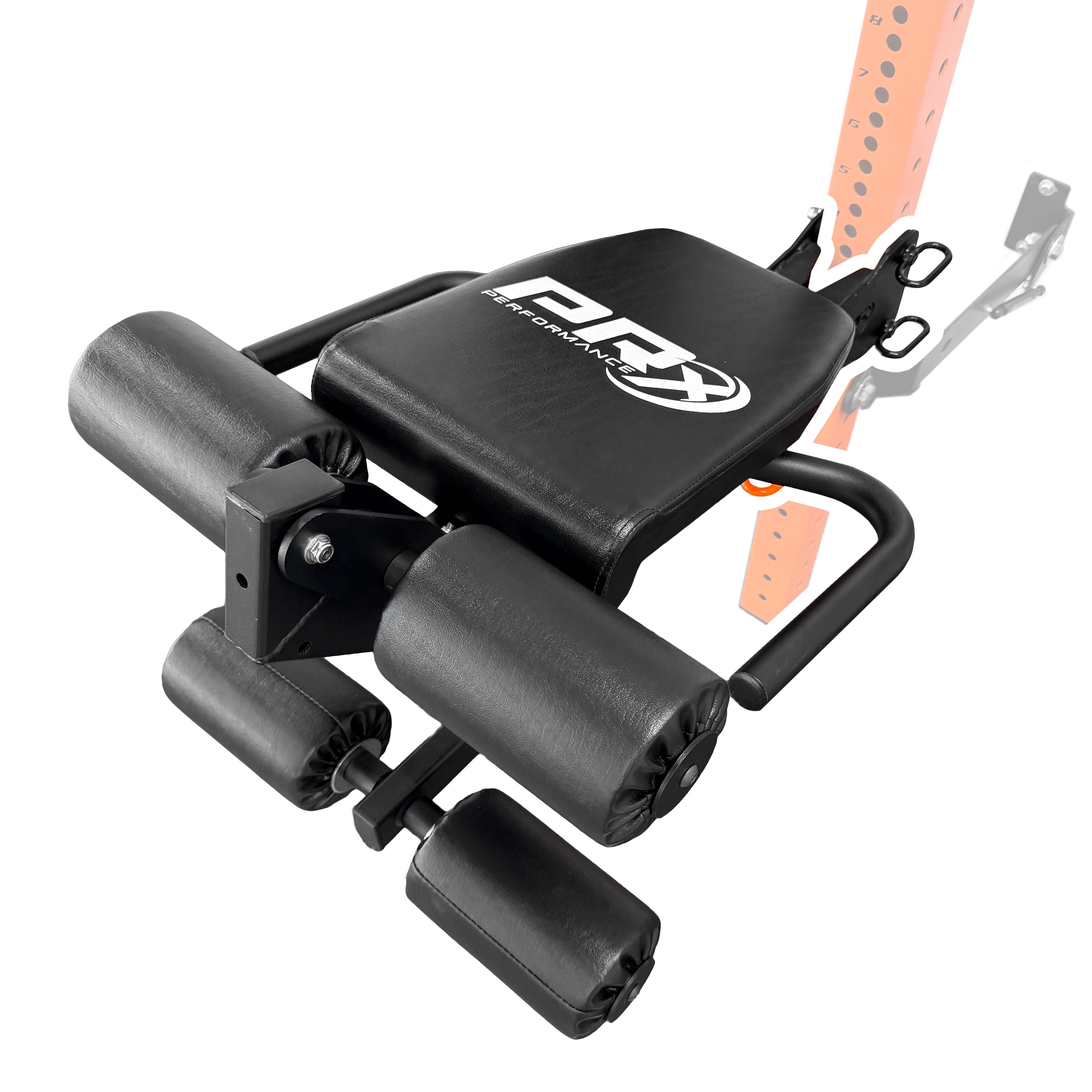 PRx Leg Curl / Leg Extension attachment tab and pin mounting detail
