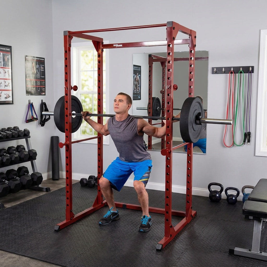 Body-Solid Best Fitness BFPR100 Power Rack - Red - view 7