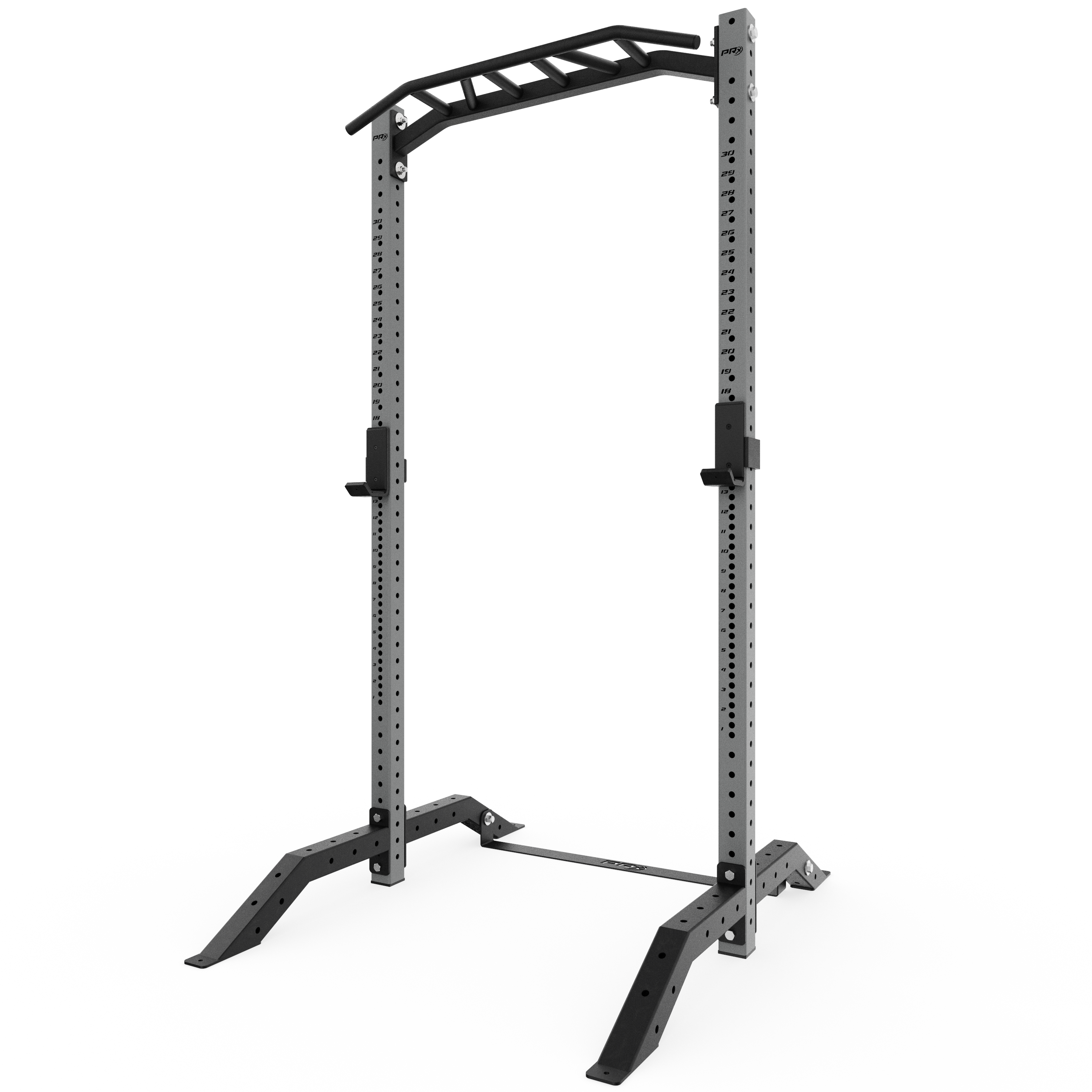 PRx Build Limitless Squat Stand color option with laser-cut numbered uprights