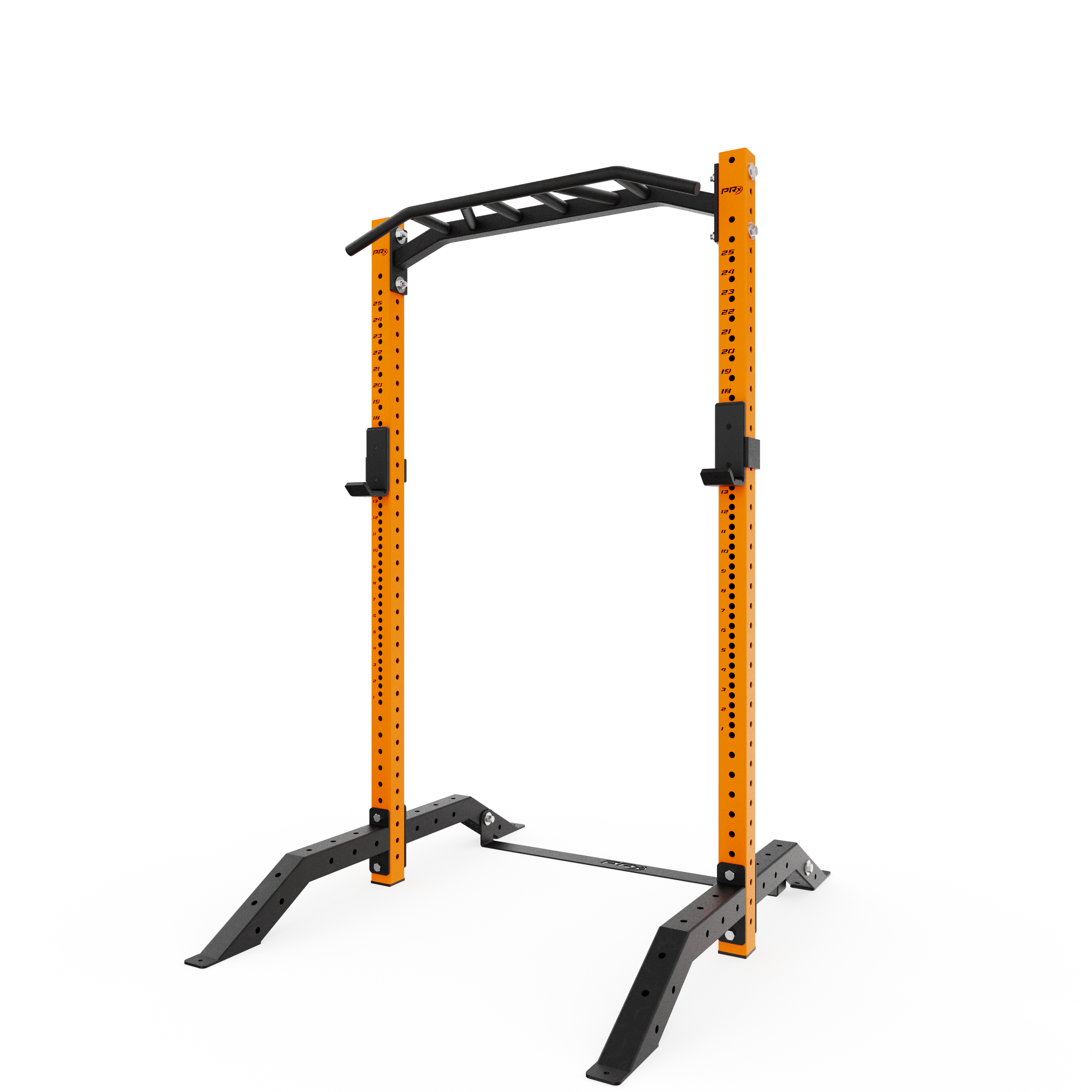 PRx Build Limitless Squat Stand full view with included J-cups