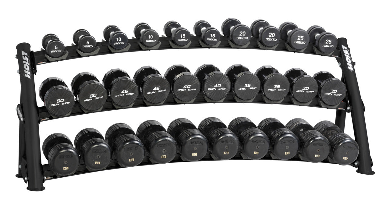 Hoist Fitness CF 3461-3 Commercial (3) Tier Horizontal Dumbbell Rack