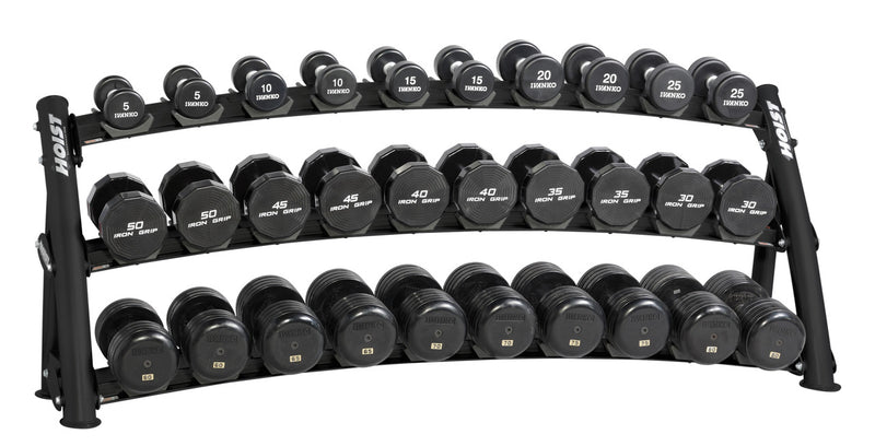 Hoist Fitness CF 3461-3 Commercial (3) Tier Horizontal Dumbbell Rack