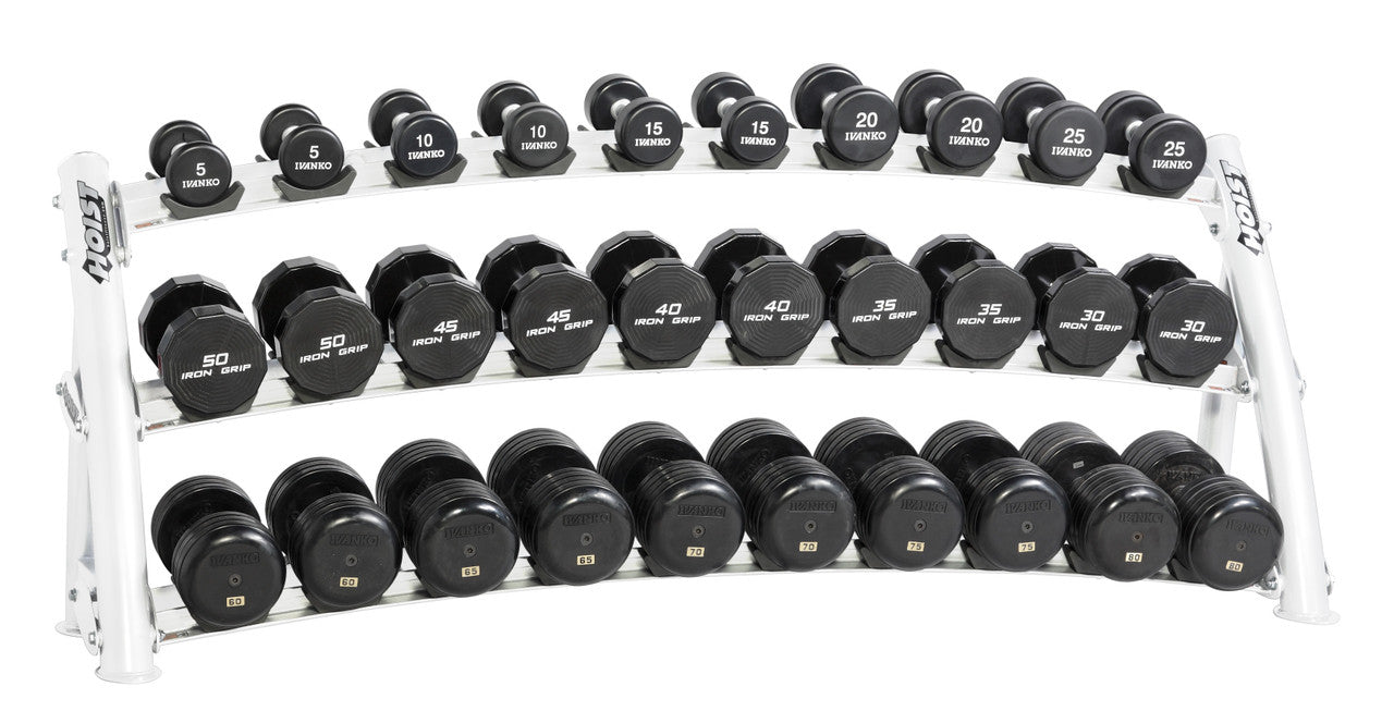 Hoist Fitness CF 3461-3 Commercial (3) Tier Horizontal Dumbbell Rack