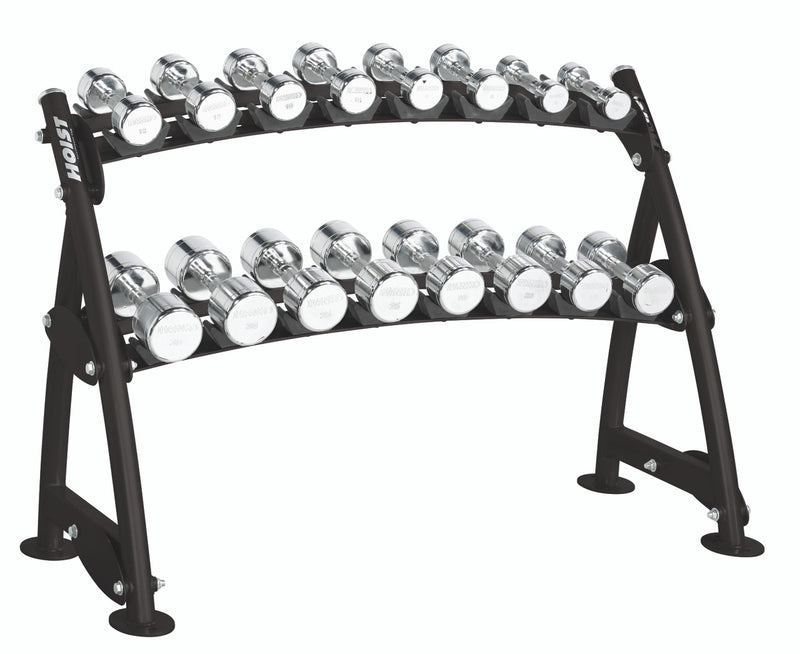 Hoist Fitness CF 3462-2 Commercial (2) Tier Horizontal Beauty Dumbbell Rack