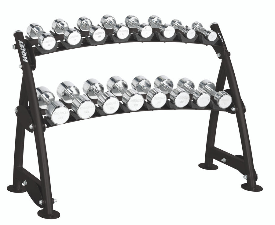 Hoist Fitness CF 3462-2 Commercial (2) Tier Horizontal Beauty Dumbbell Rack