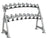 Hoist Fitness CF 3462-2 Commercial (2) Tier Horizontal Beauty Dumbbell Rack