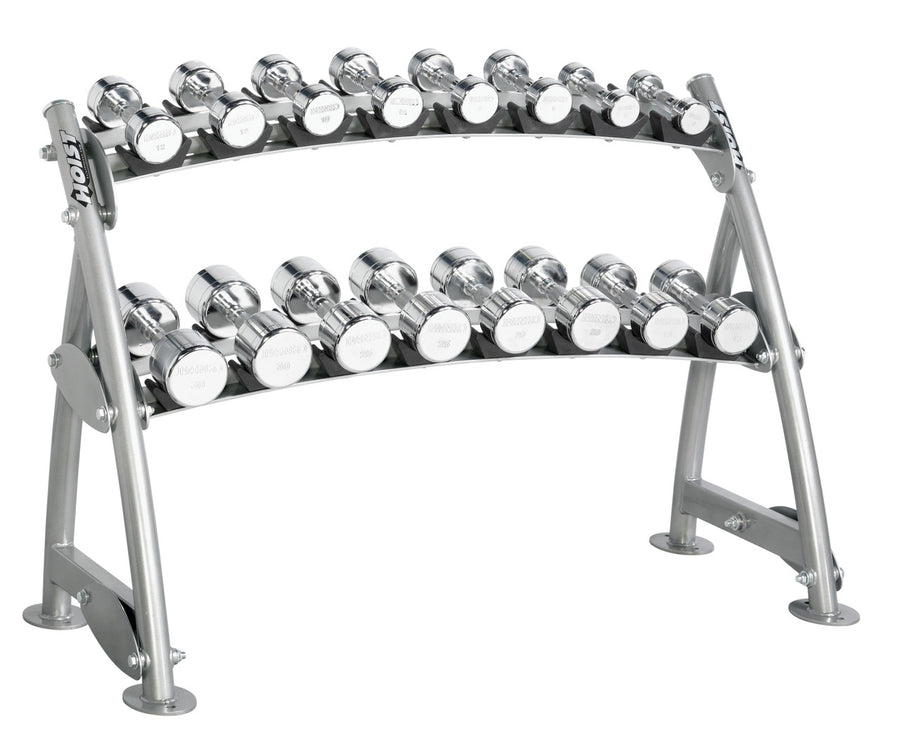 Hoist Fitness CF 3462-2 Commercial (2) Tier Horizontal Beauty Dumbbell Rack
