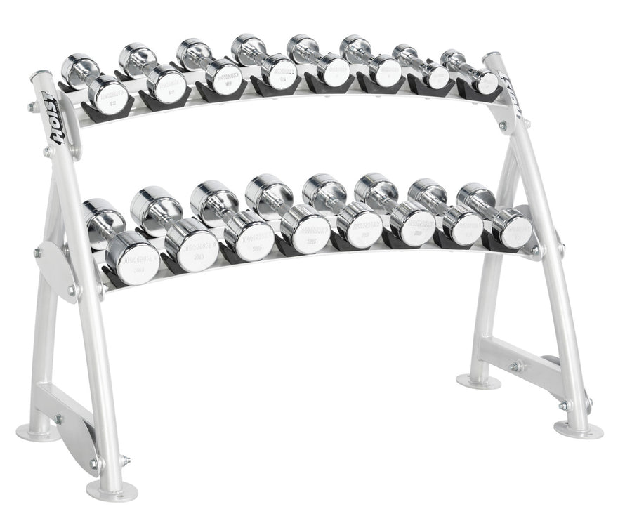 Hoist Fitness CF 3462-2 Commercial (2) Tier Horizontal Beauty Dumbbell Rack