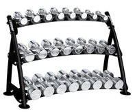 Hoist Fitness CF 3462-3 Commercial (3) Tier Horizontal Beauty Dumbbell Rack