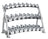 Hoist Fitness CF 3462-3 Commercial (3) Tier Horizontal Beauty Dumbbell Rack