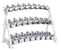 Hoist Fitness CF 3462-3 Commercial (3) Tier Horizontal Beauty Dumbbell Rack