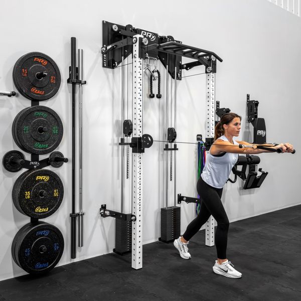 ARK attachment folded against the wall with the Profile PRO rack