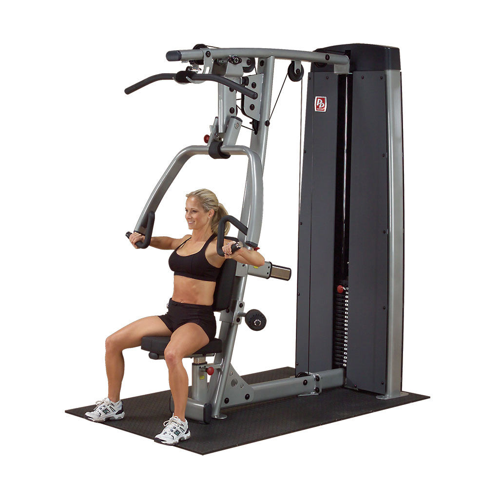 Body-Solid ProDual Press Arm Lat Machine with Weight Stack