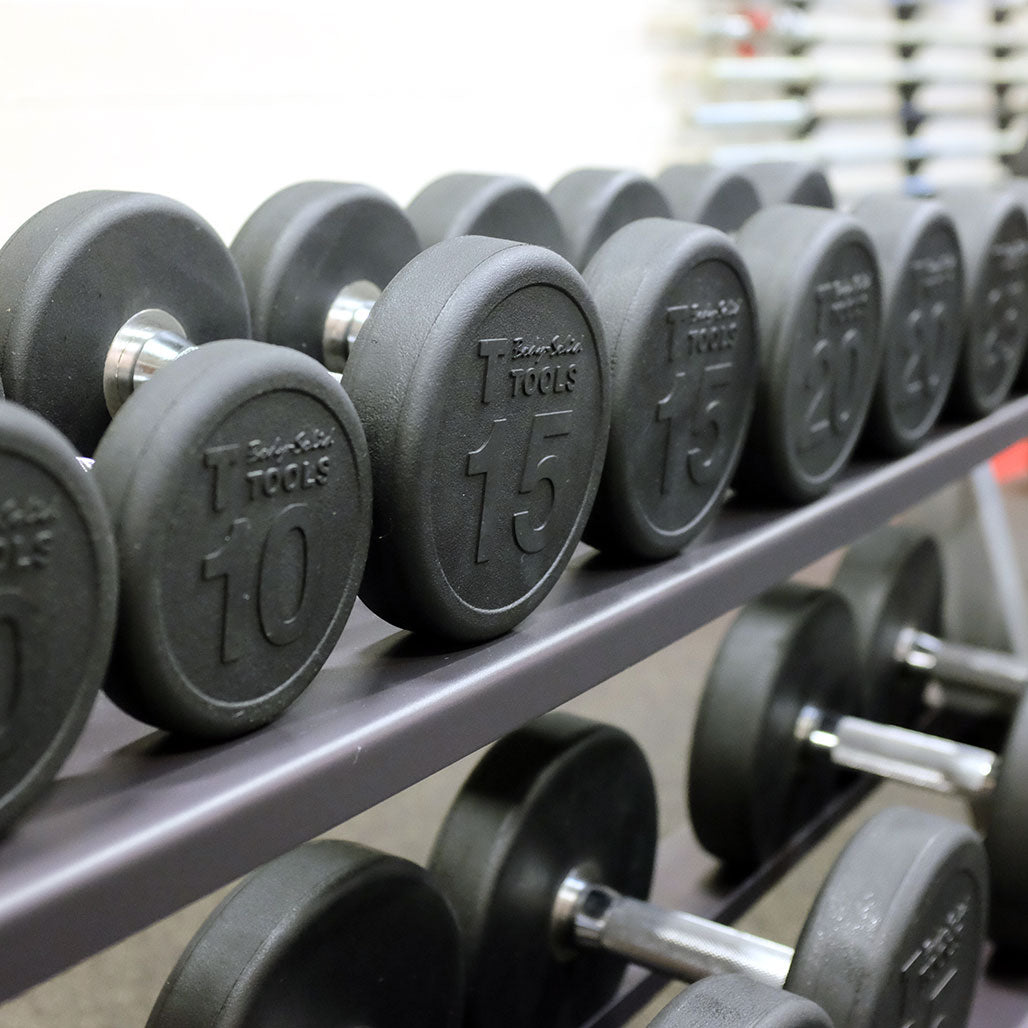 Body-Solid Premium Round Rubber Dumbbells, from 5 to 100 lb. - alternate view 4