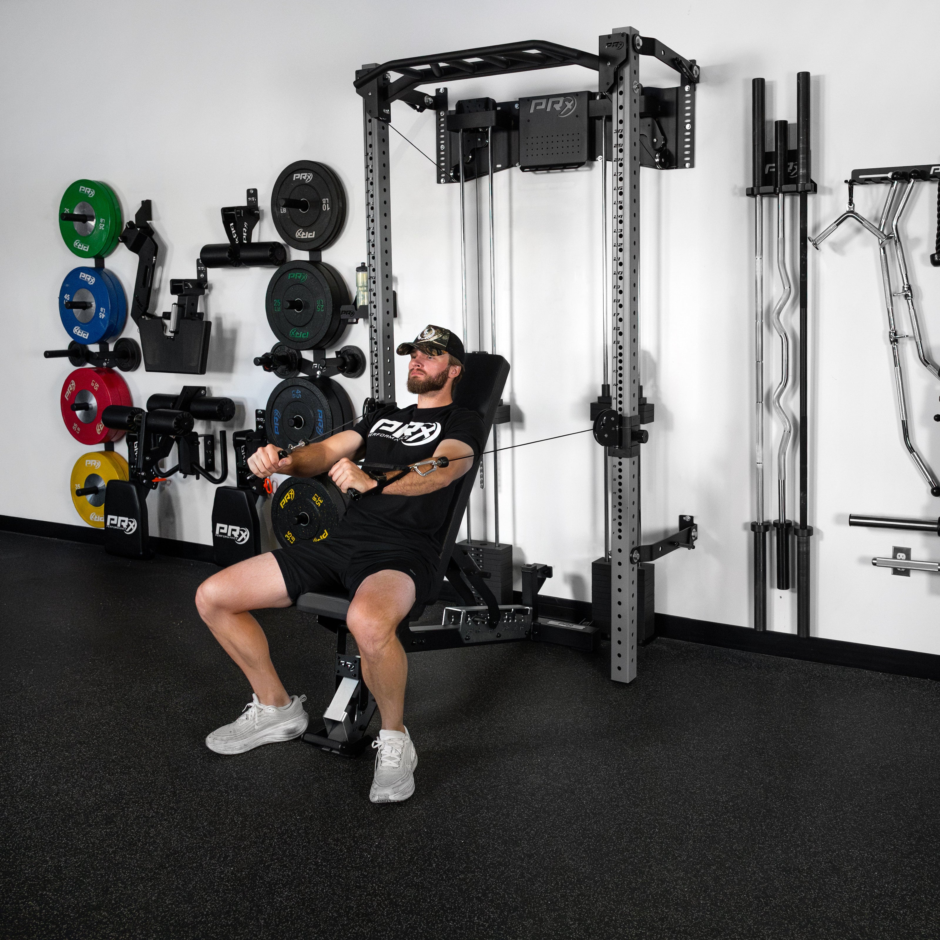 Lifter using the ARK cable system for a pulldown on the Profile PRO rack